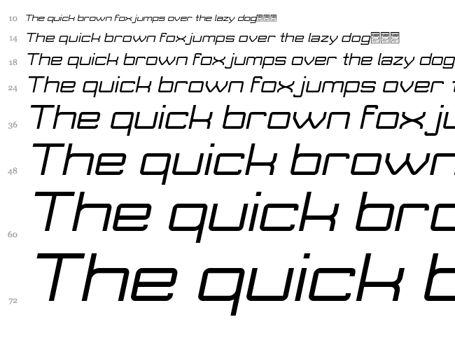 Move-X font waterfall